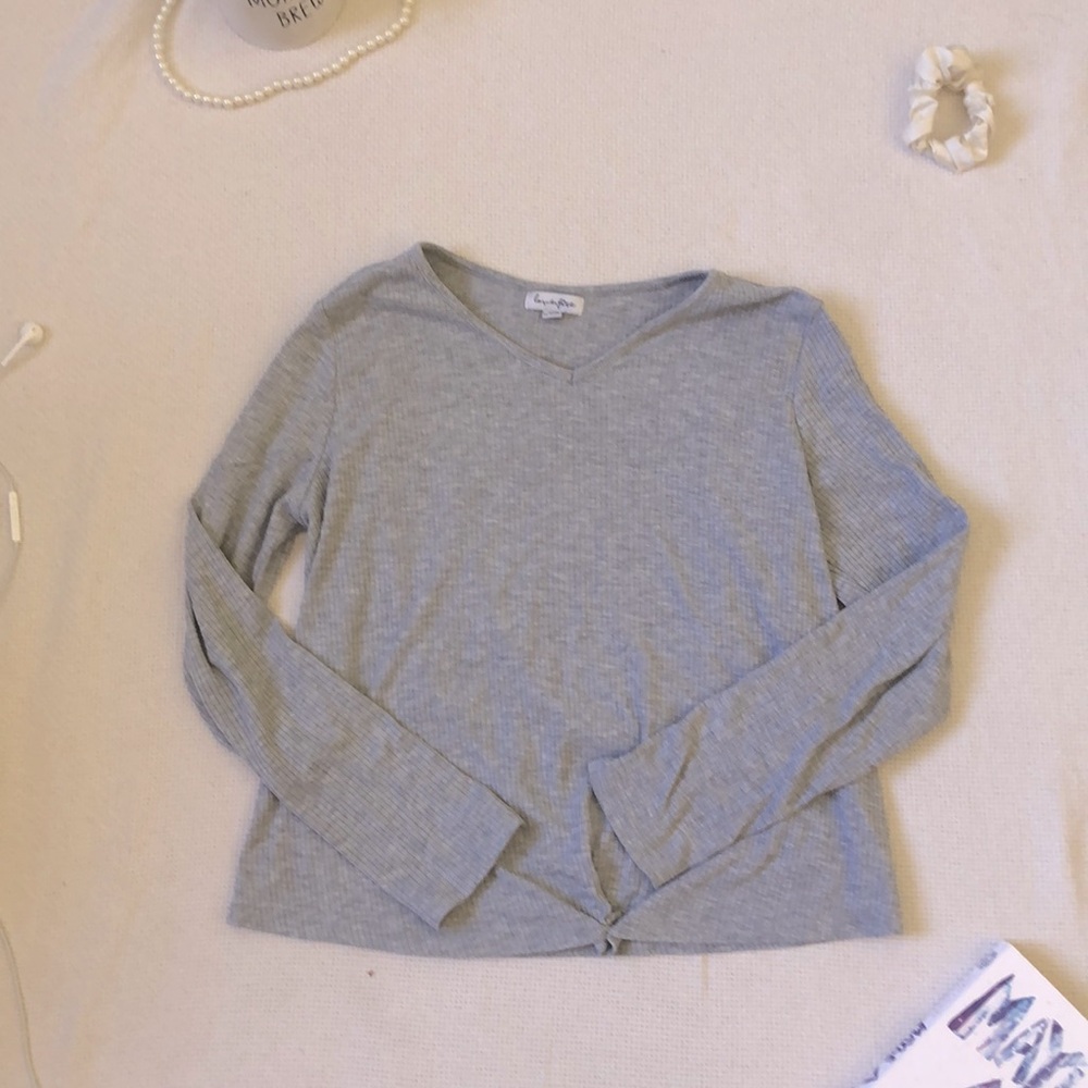 Grey soft long sleeve winter shirt